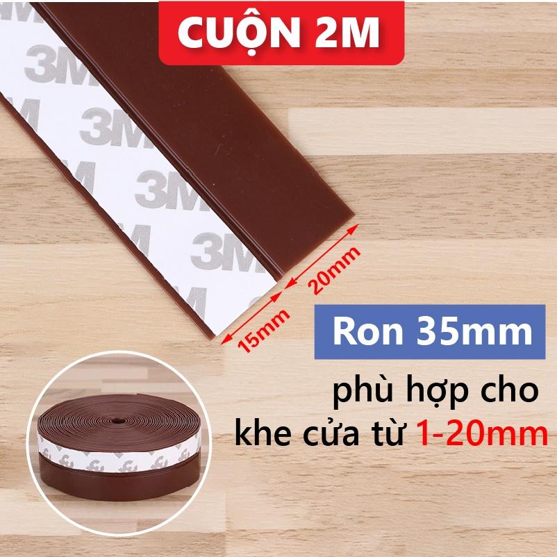 Cuộn 2 mét ron dán chắn khe hở cửa, miếng dán chân cửa chống bụi