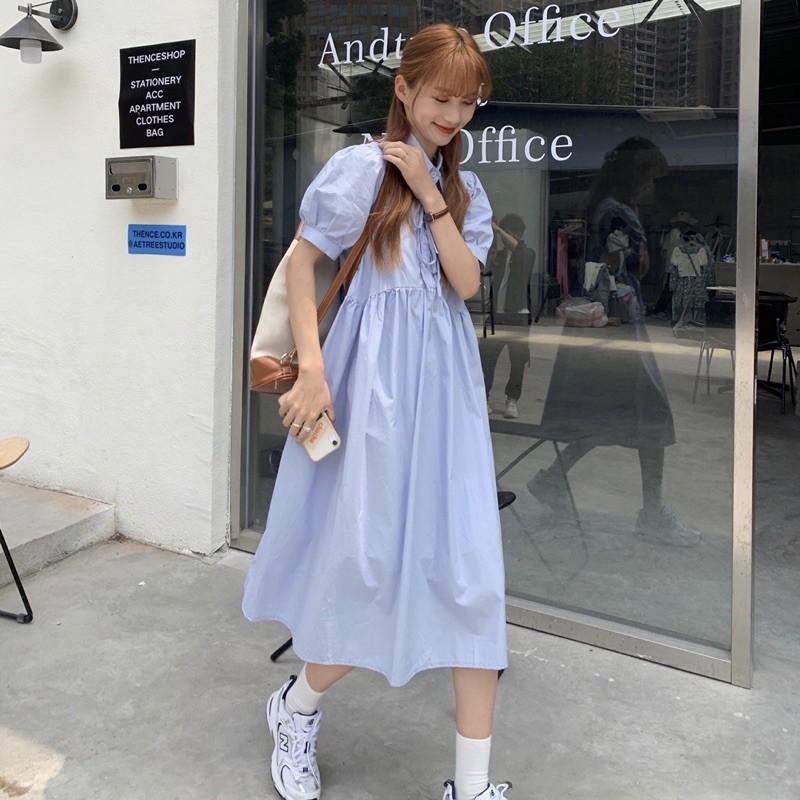 Váy babydoll chất thô hàng Quảng Châu 4 màu