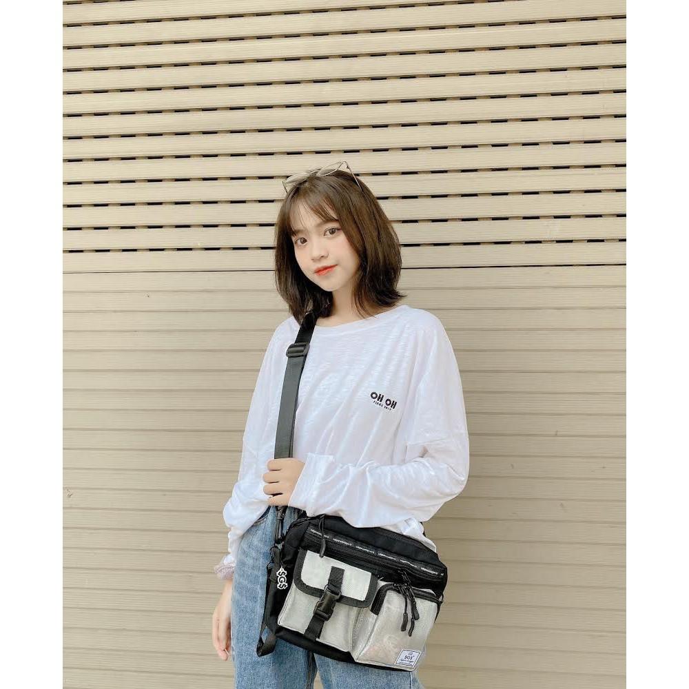 Túi Đeo Chéo Nam, Nữ Phối Lưới Vi Tính SAIGON SWAGGER SGS Meshy Cross Body Bag