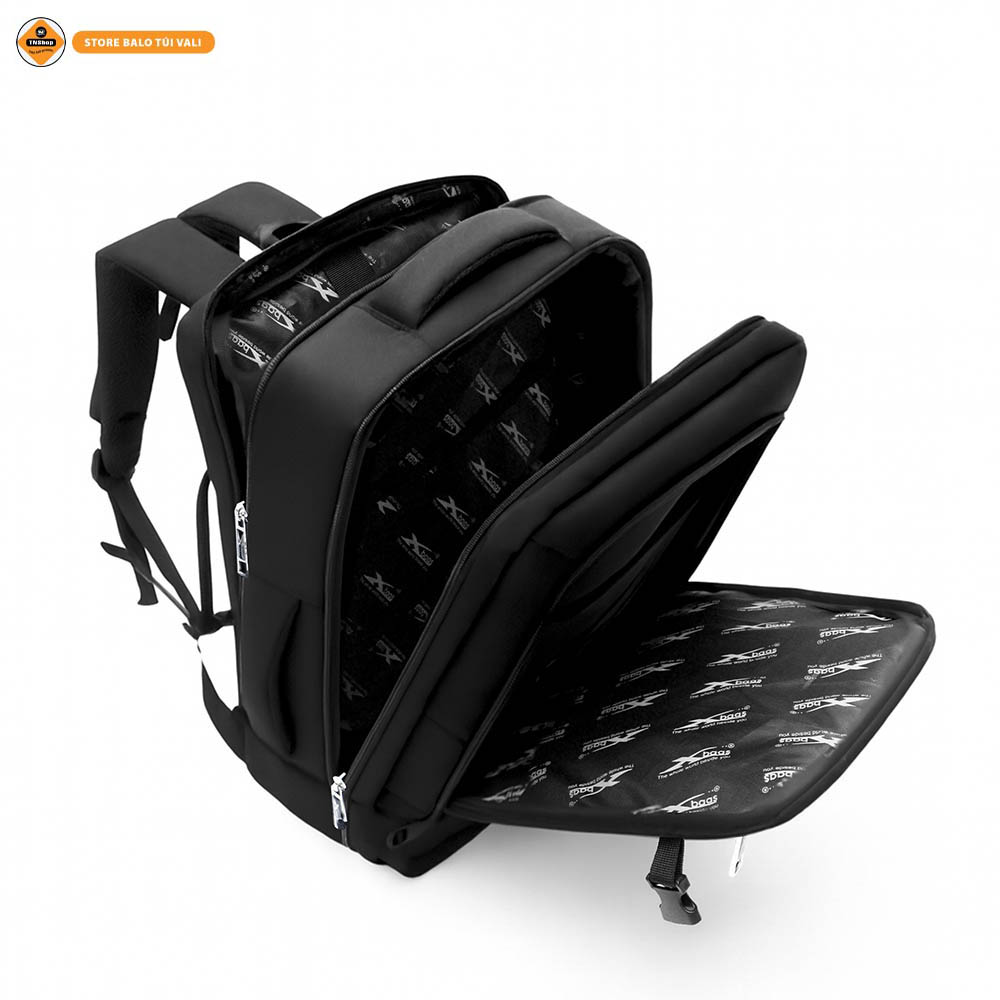 Balo du lịch cao cấp Leader Pro Xbags XB2010 cỡ lớn màu đen đựng laptop 17 inch