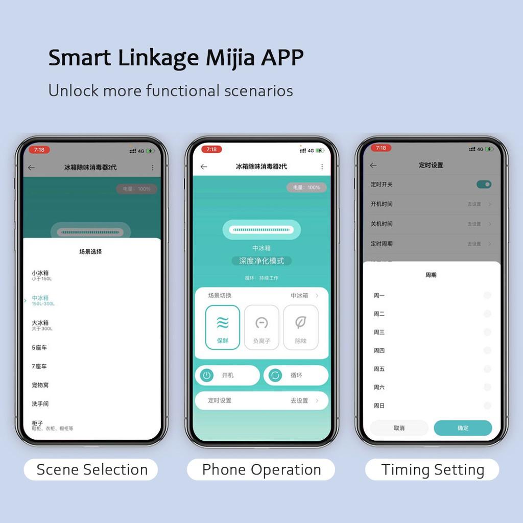 Xiaomi Youpin Eraclean Thiết Bị Lọc Khử Mùi Cho Tủ Lạnh Thông Minh Hàng nhập khẩu