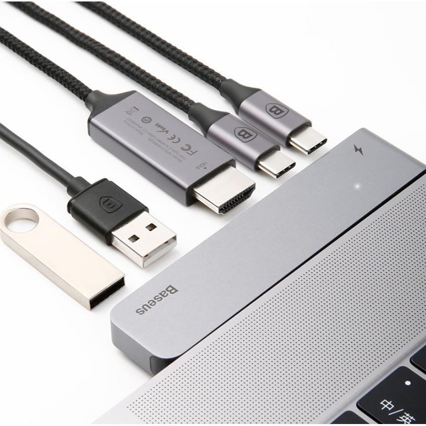 Bộ Hub chuyển đổi 5 trong 1 Baseus dành cho Macbook Pro -Hàng Chính Hãng