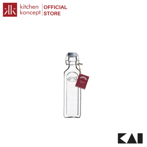 Kilner - Chai thủy tinh nút xám - 0.6L
