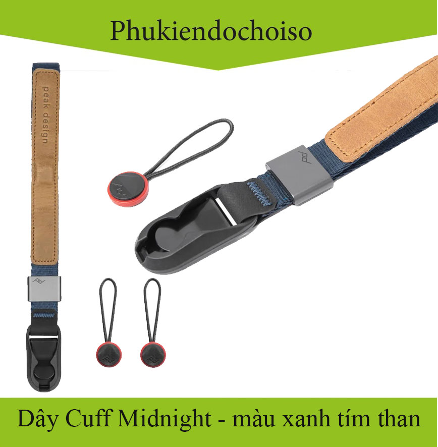 Dây máy ảnh Peak Design Cuff Wrist Strap Midnight (màu xanh tím than), Hàng chính hãng