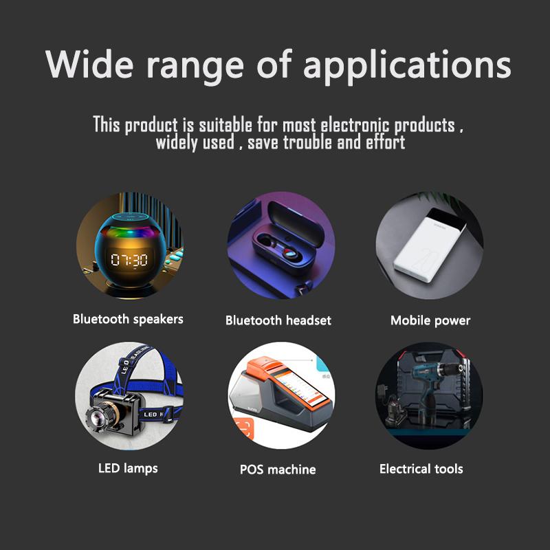 2 chiếc 1000mAh 3.7V 523450 Pin sạc Lithium Polymer Pin Li-ion cho điện thoại thông minh GPS DVD MP4 MP5 Đèn Led Lipo Cell