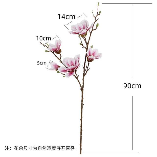 Mộc lan cao su giả 5 bông 90cm