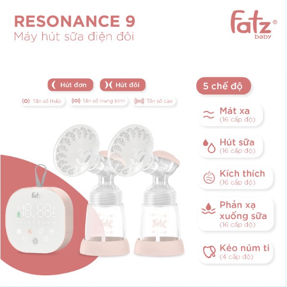 Máy hút sữa điện đôi Resonance 9- FB1167MB
