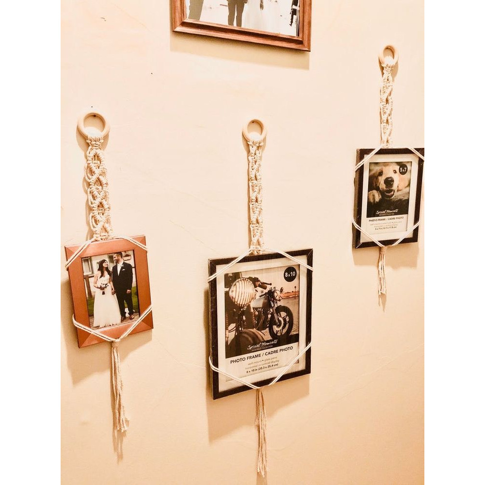 Set 3 Dây treo khung ảnh, dây tết Macramé