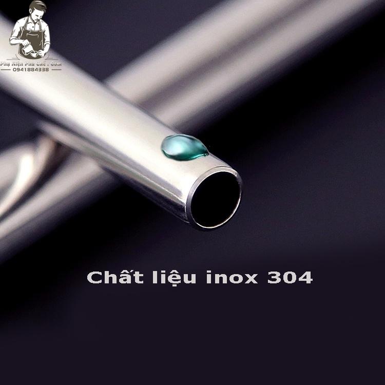 Ống hút inox các cỡ, cọ rửa