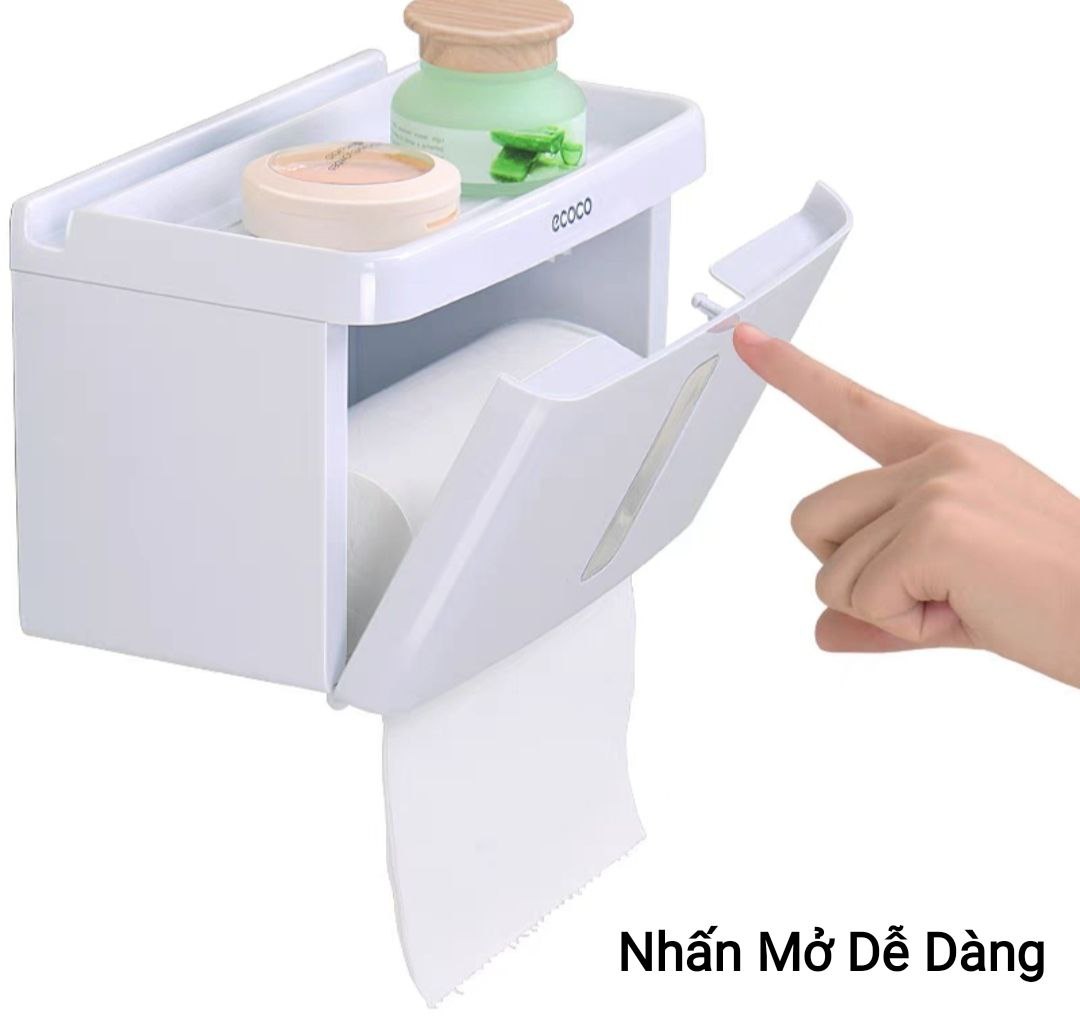 HỘP ĐỰNG KHĂN GIẤY VỆ SINH TREO TƯỜNG CẮT GIẤY TỰ ĐỘNG CAO CẤP - KHÔNG CẦN KHOAN TƯỜNG ỐC VÍT