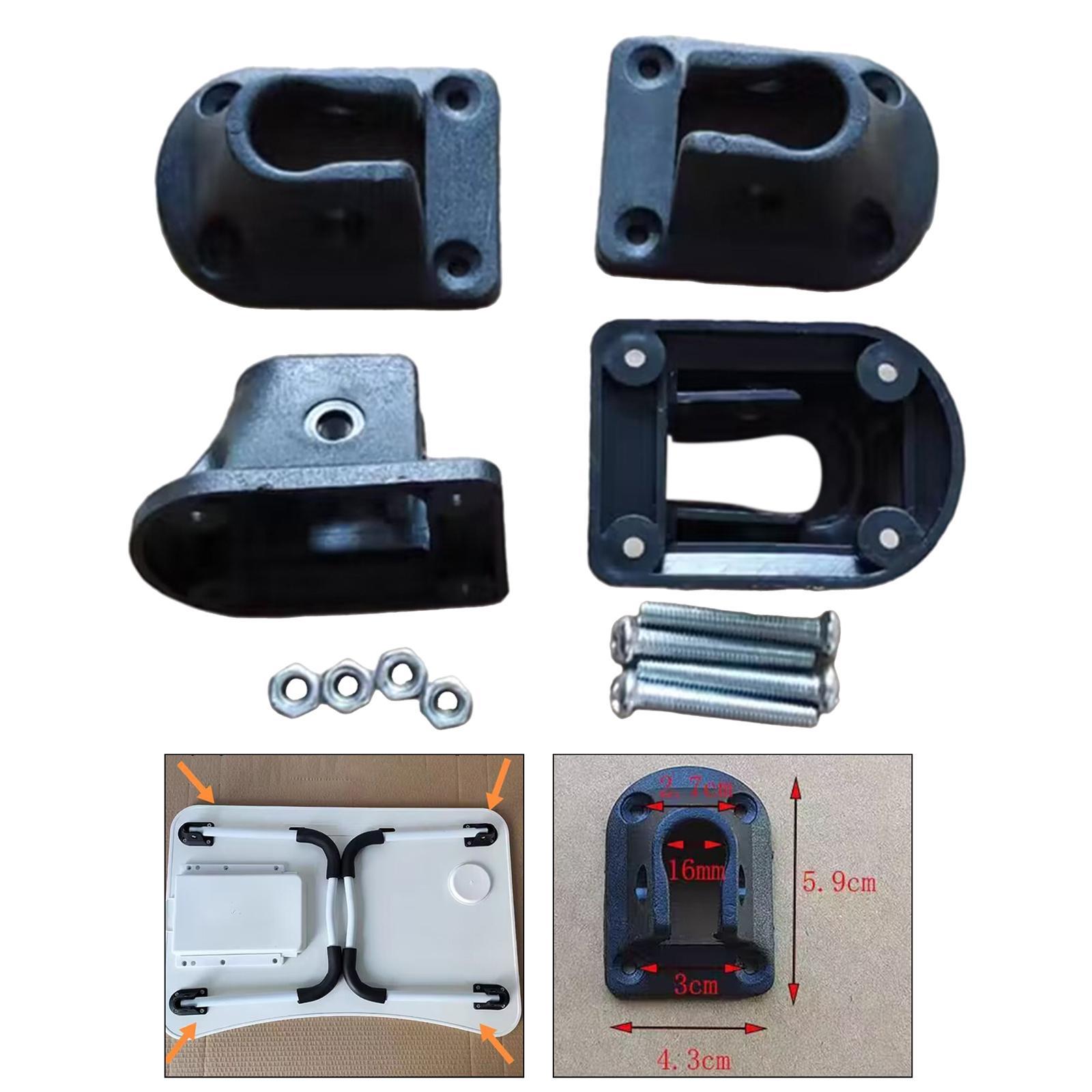 4x Folding Table Leg Brackets Repair Durable Reading Bed Table Leg