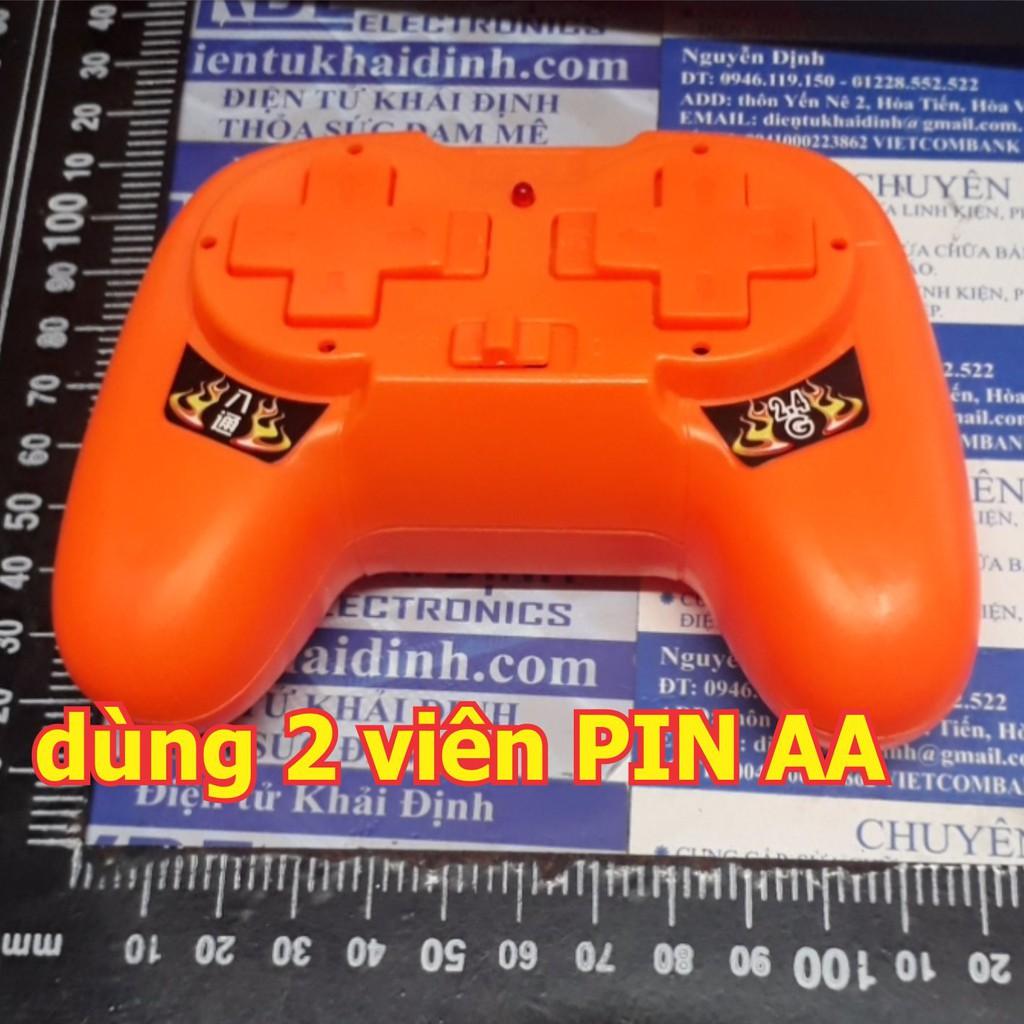 Bộ tay phát và mạch thu chế tạo xe, tàu... điều khiển từ xa 4 động cơ 24Ghz, màu cam/đen kde4965