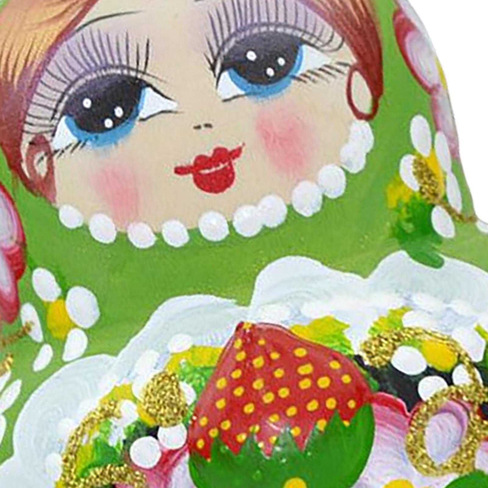 Handmade Russian Nesting Dolls Collectible Gift Dolls for Home Decoration