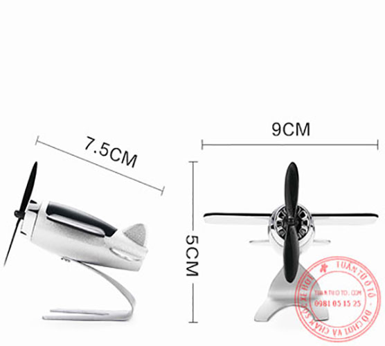 Sáp thơm ô tô mô hình máy bay quay bằng năng lượng mặt trời
