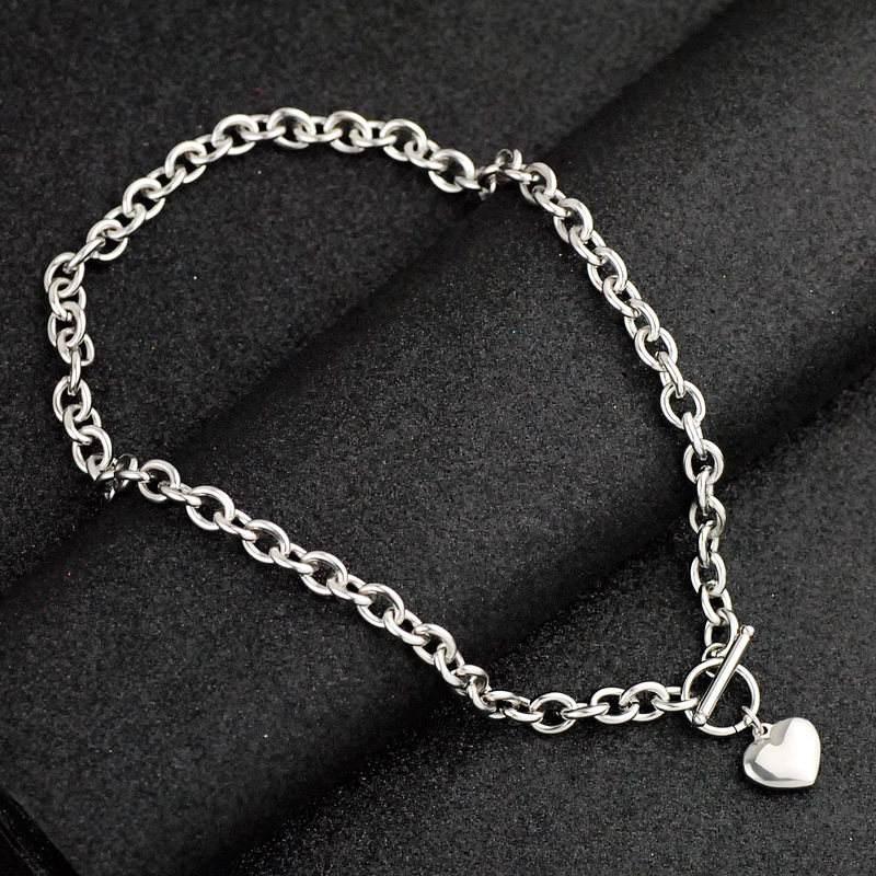 Dây chuyền nam nữ trái tim 3D cá tính