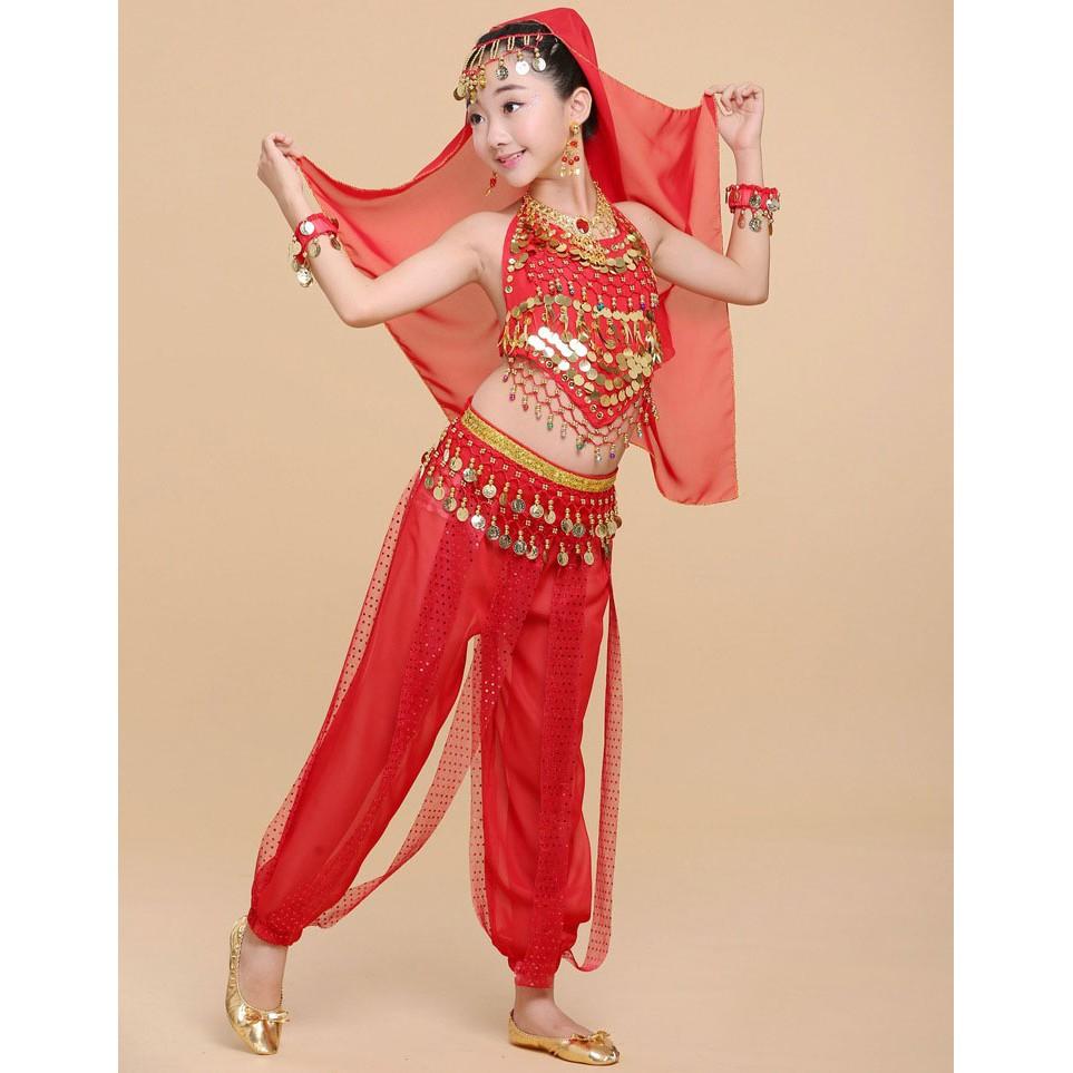 Trang phục múa Ấn Độ trẻ em (Quần dây - Áo Yếm)