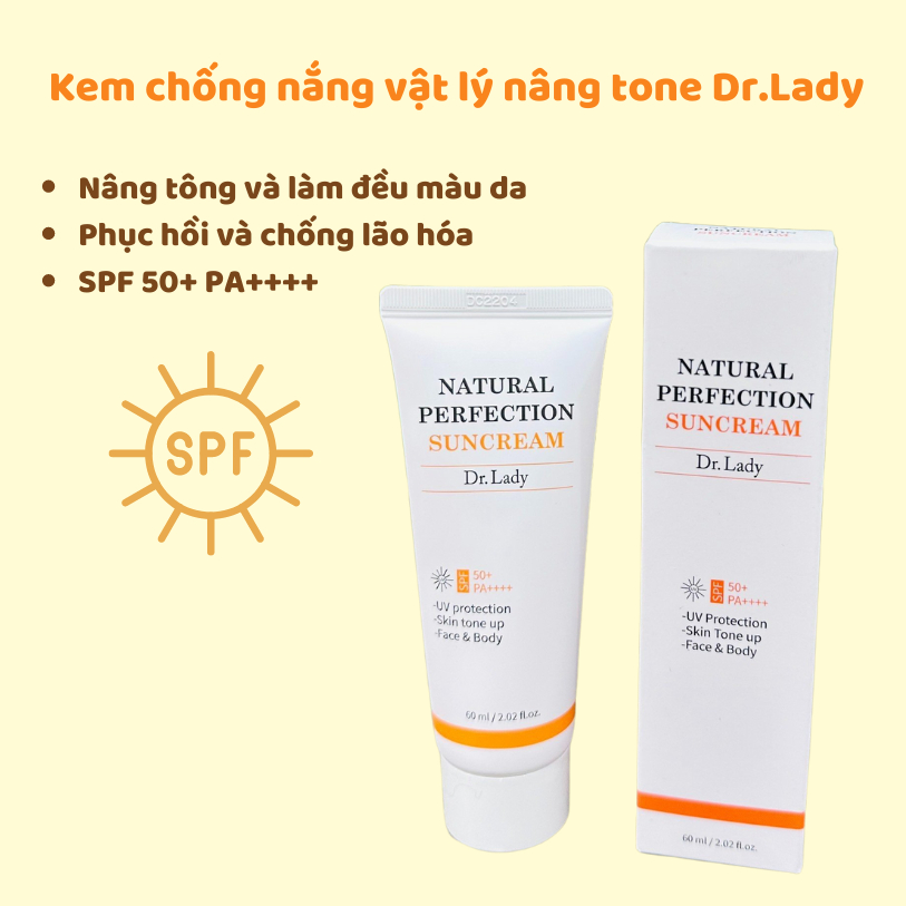 Kem chống nắng vật lý nâng tone Dr.Lady