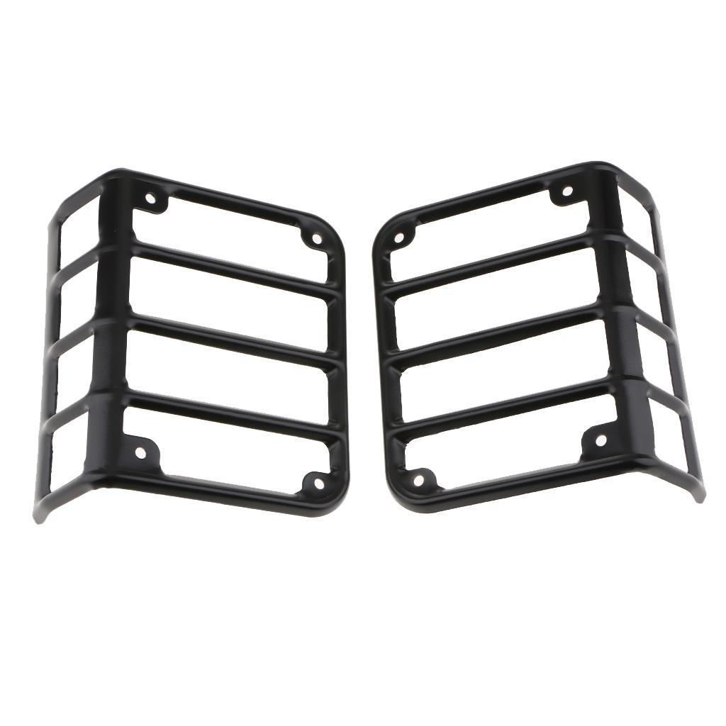 2Pcs Front Guard Rear Tail Light Cover for 2007-2016 Jeep Wrangler