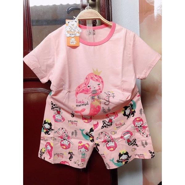 Bộ cộc tay xuất Hàn size nhỡ cho bé gái 15-23kg