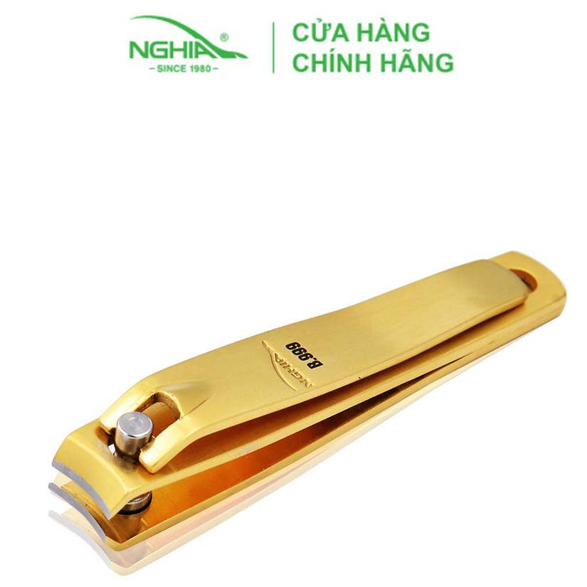 Kềm Nghĩa B999 Mạ Vàng Bấm Cắt Móng Tay Chân Bản Lớn Inox Cao Cấp Gấp Gọn Dành Cho Gia Đình Bé Trẻ Em