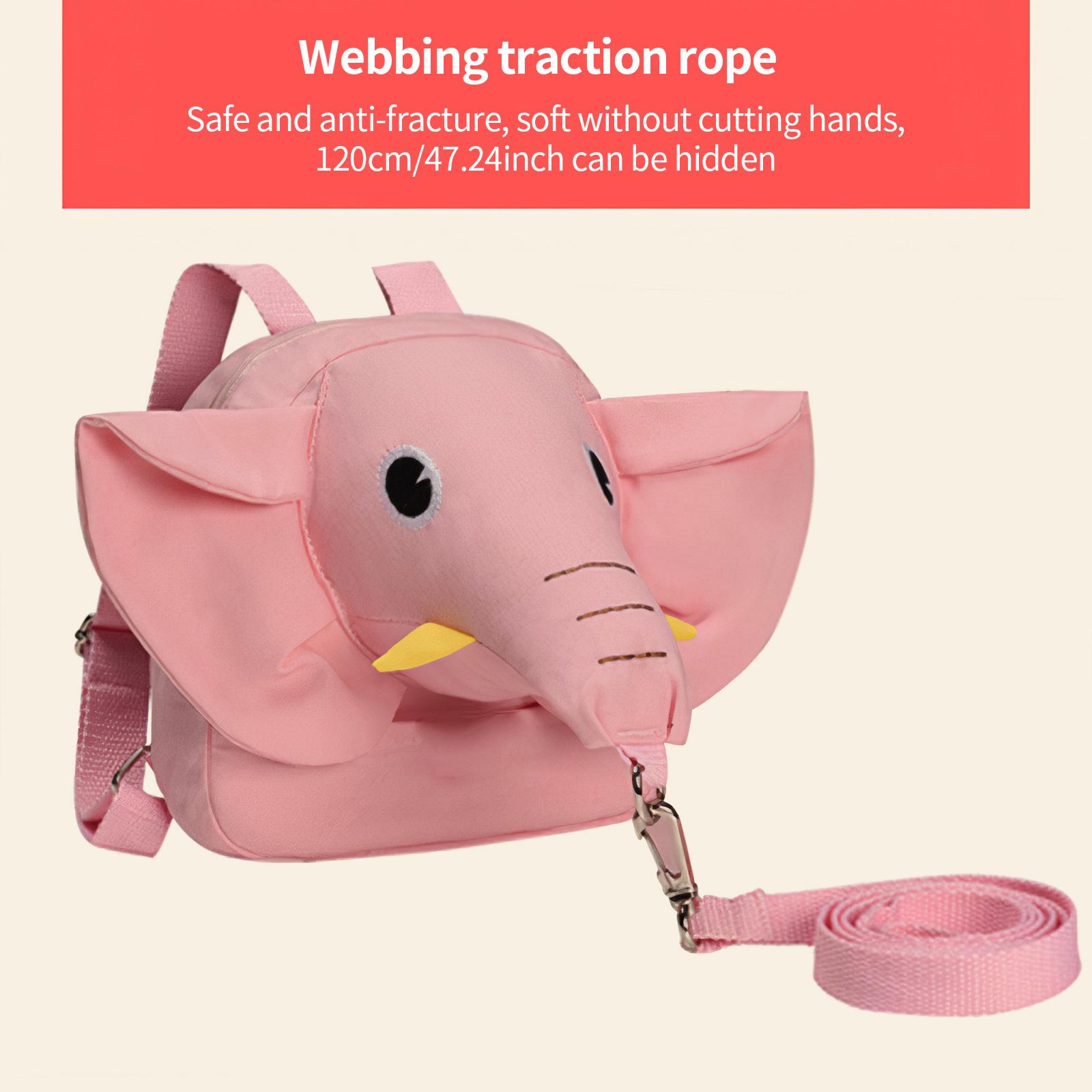 An Toàn Cho Bé Chống Mất Ba Lô Trẻ Em Lực Kéo Đi Bộ Dây Dễ Thương Hoạt Hình Voi Túi Trẻ Học Đi Bộ Dây Xích