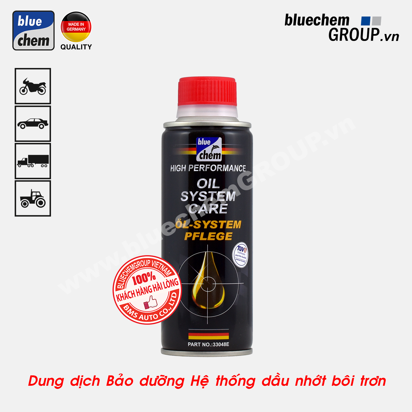 Dung dịch bluechem Bảo dưỡng Hệ thống bôi trơn (Oil System Care) 200ml