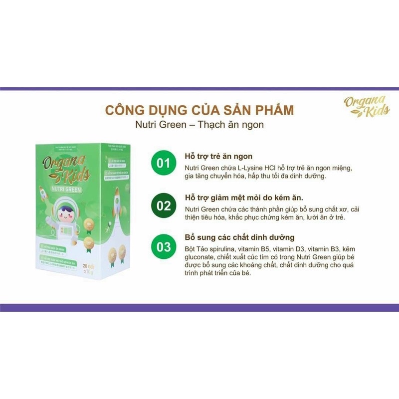 Thạch Dinh Dưỡng Nutri Green - Hỗ Trợ Ăn Ngon Cho Bé