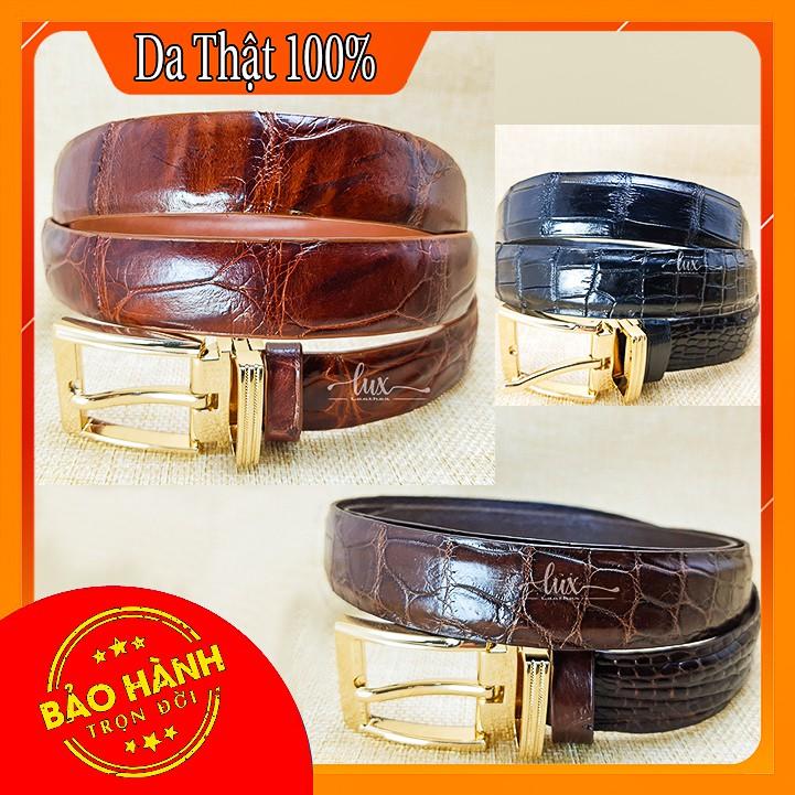 Dây lưng Nữ Da cá sấu LuxLeather LW3020- Size 2.5cm- Da Trơn - Dây liền