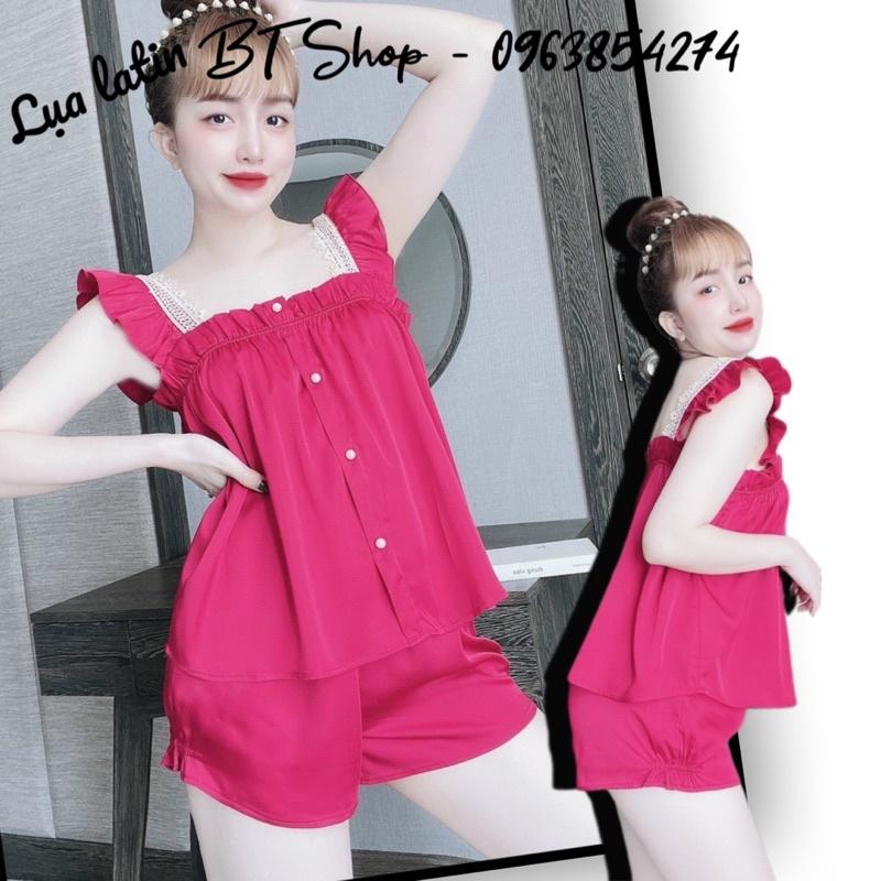 Đồ ngủ mặc nhà lụa latin trơn đùi freesize 42-57kg