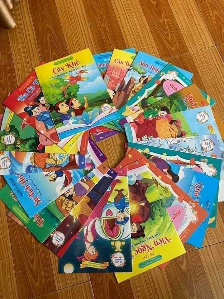 Combo 20 quyển truyện cổ tích song ngữ Anh Việt cho bé truyện cổ tích Việt Nam, truyện cổ tích thế giới