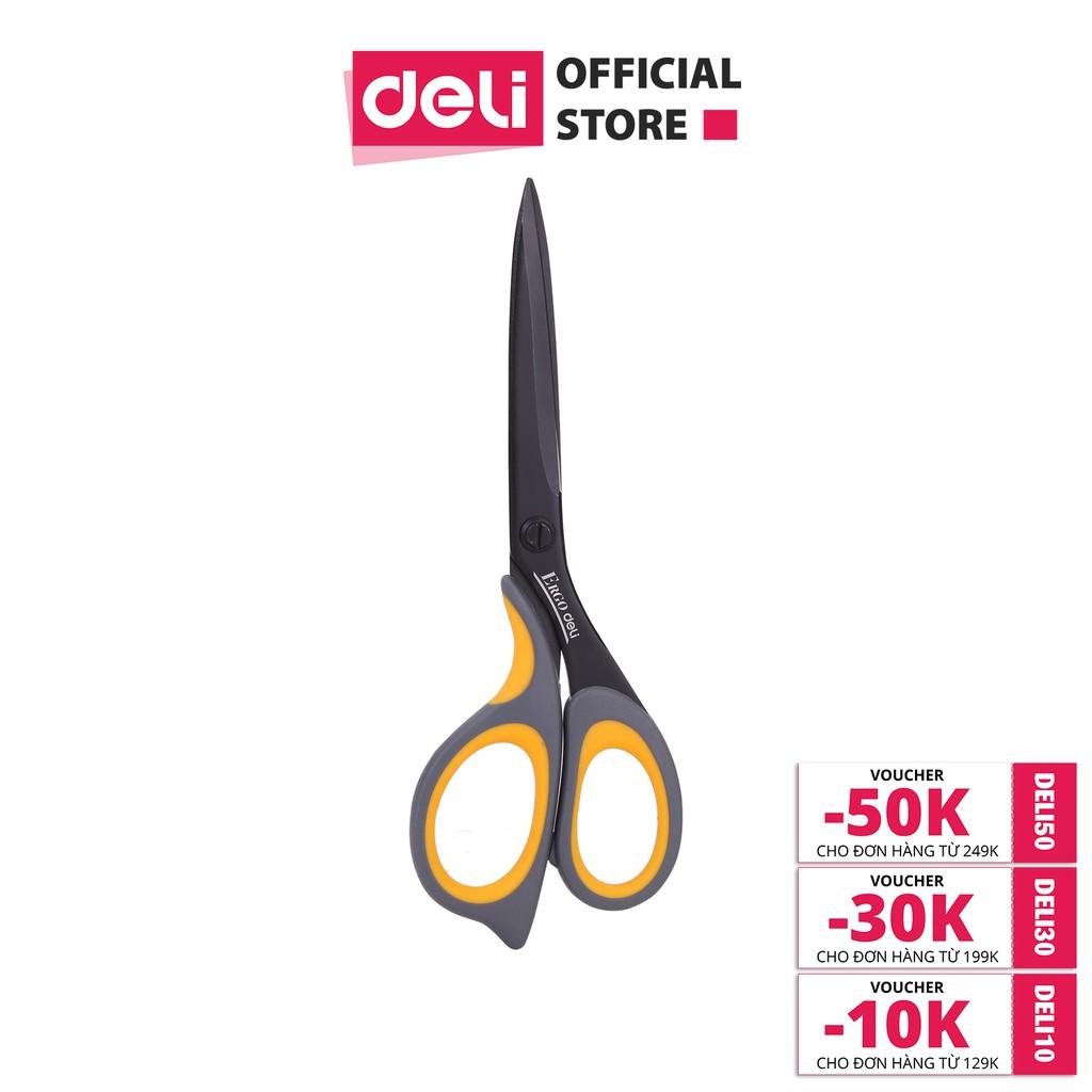 Kéo Văn Phòng 210Mm Deli - Xám Vàng - 1 Chiếc - E77757