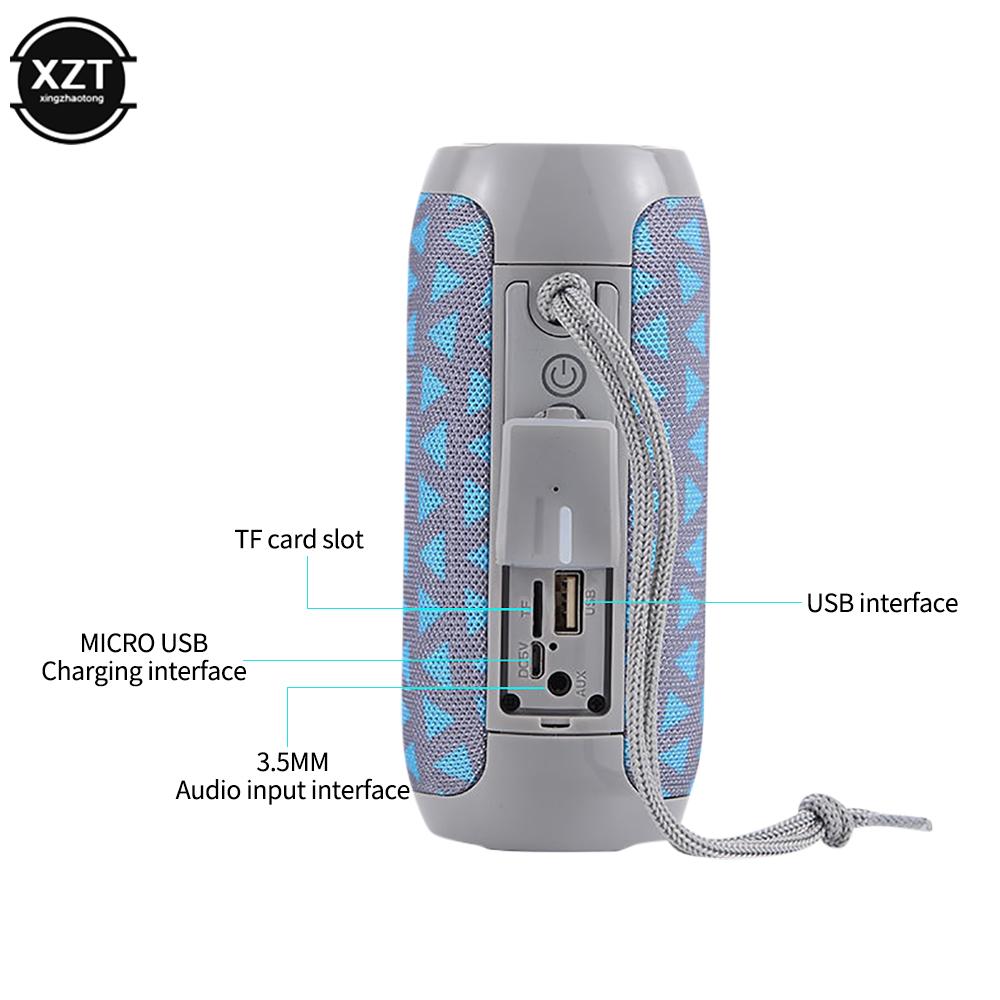 Mới TG117 Loa Bluetooth không dây chống nước TWS Máy nghe nhạc di động ngoài trời Máy nghe nhạc MP3 Loa siêu trầm Thẻ TF Loa có thể gọi được Màu sắc: Xanh đỏ