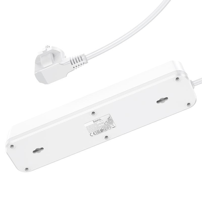 Ổ Cắm Điện Đa Năng Thông Minh Hoco NS1 - Hỗ Trợ Cổng Type-C Sạc Nhanh 20W PD, AC, 2 Cổng USB Tiện Dụng Sạc Nhanh QC 18W - Hàng Chính Hãng