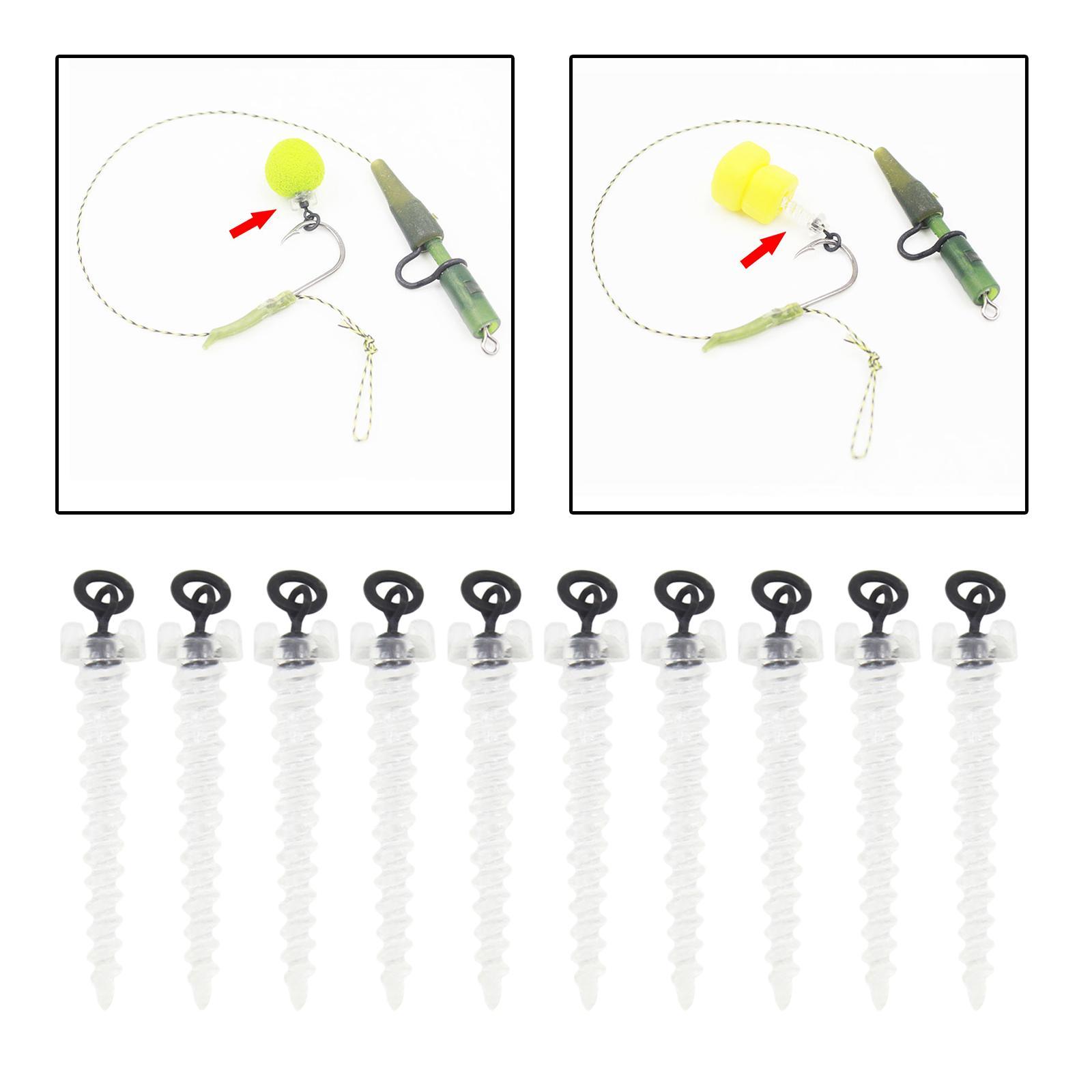 10Pcs Boilie Screw Peg with Swivel Fishing Carp Surface