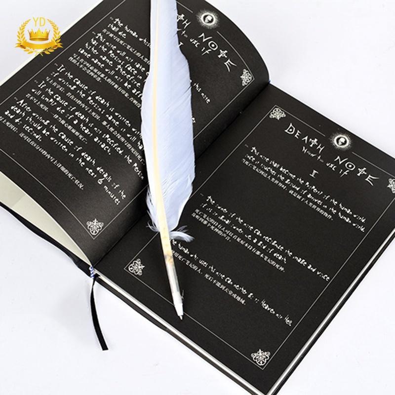 Sổ tay và bút lông vũ dùng để hóa trang nhân vật Death Note