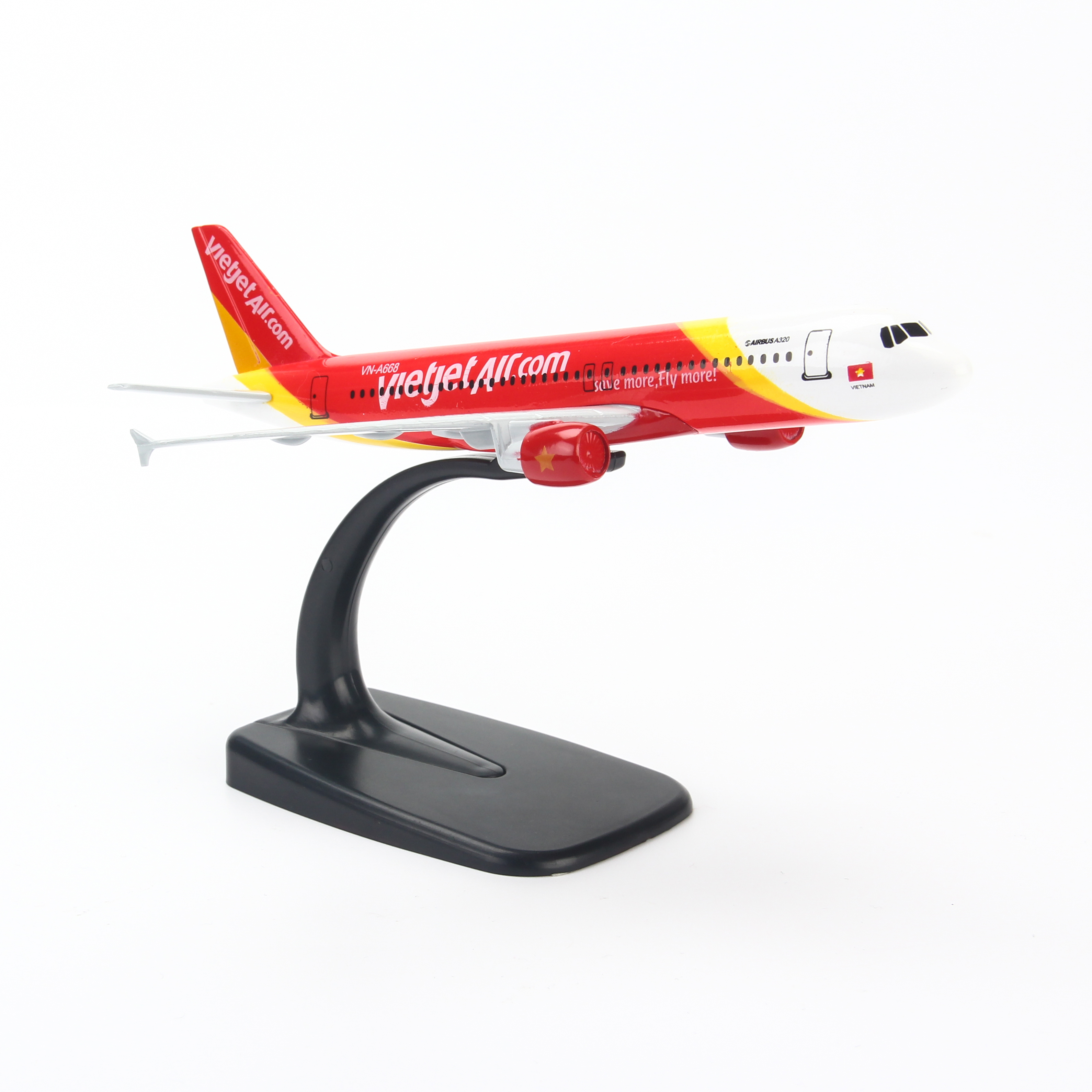 Mô Hình Máy Bay Trưng Bày Vietjet Airl Everfly (Trắng Đỏ Vàng)