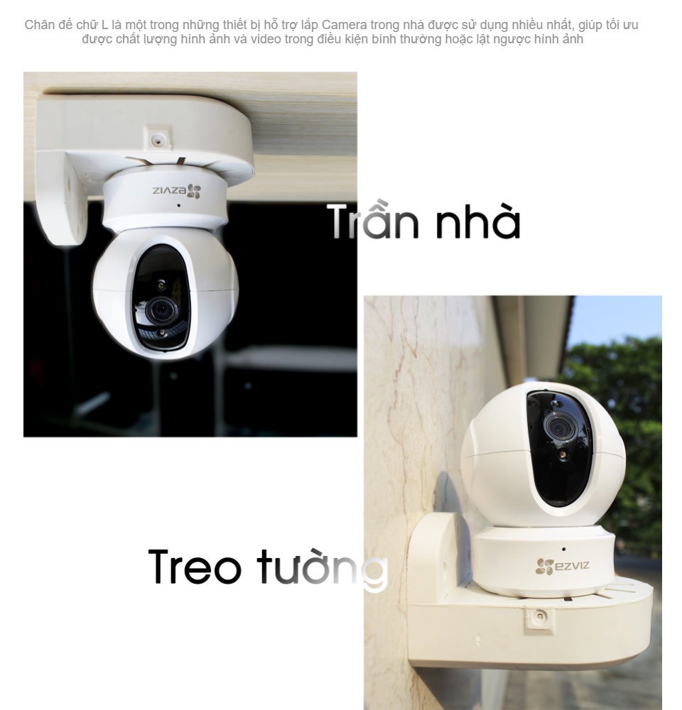 Camera IP Wifi Ezviz C6N 4MP Kèm Thẻ Nhớ 64GB, Chân Đế L - Hàng Chính Hãng