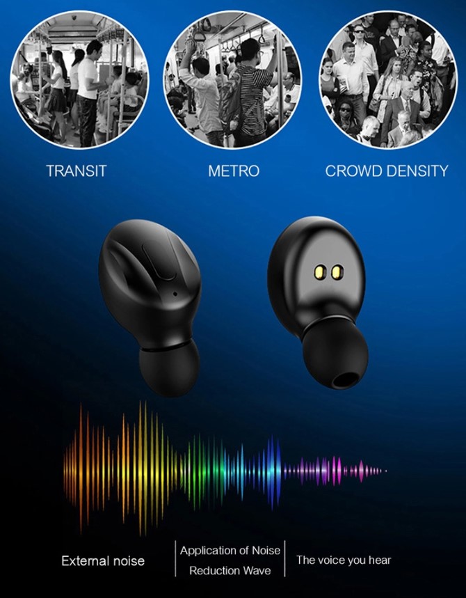 Tai Nghe Bluetooth 5.0 CAPARIES V4-XG13 - (Tai Nghe Không Dây) Chống Nước - Chống ồn - Tích Hợp Micro - Tự Động Kết Nối - Nhỏ gọn - Âm Thanh 8.0 HD - Tương Thích Cao Cho Tất Cả Điện Thoại CHÍNH HÃNG