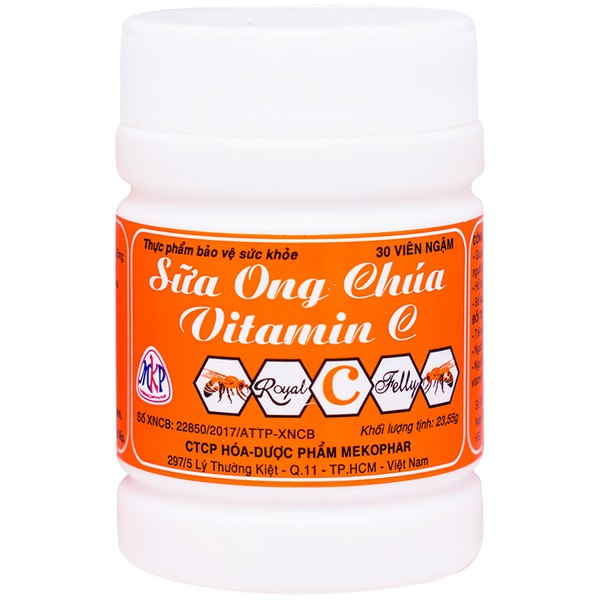 Kẹo Ngậm Sữa Ong Chúa Vitamin C Mekophar Tăng Đề Kháng, Phục Hồi Sức Khỏe