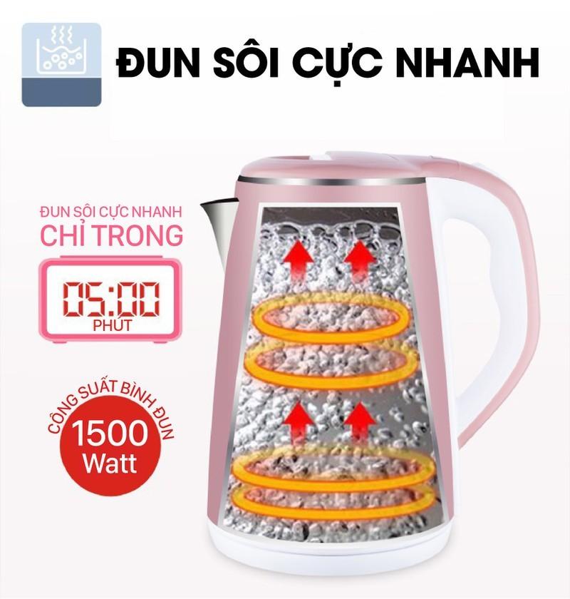 Ấm siêu tốc 2 lớp 2.3L CL-B2 (Màu ngẫu nhiên) - GDHN Loại Tốt