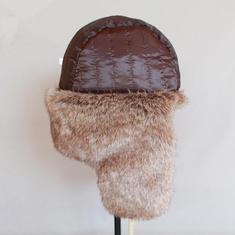 Unisex Giữ Ấm Mùa Đông Nga Nón Lông Thú Giả Bẫy Bắt Mũ dành cho Nam Nữ Chống Gió Máy Bay Ném Bom Nón Ushanka Tai Vạt