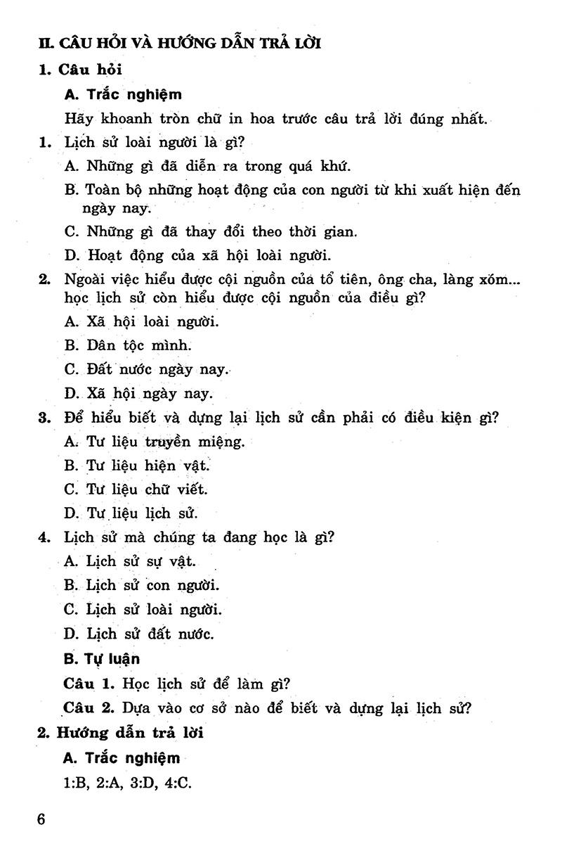 Để Học Tốt Lịch Sử Lớp 6