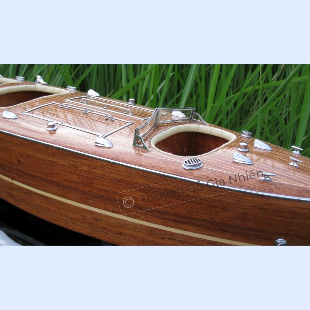 Mô Hình Thuyền Gỗ Phong Thủy Dạng Thuyền Đua Tốc Độ TYPHOON NATURAL WOOD FINISHED Chính Hãng Hàng Xuất Khẩu Chất Lượng Cao