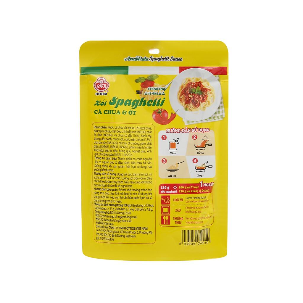 Combo 3 gói xốt Spaghetti vị cà chua và ớt Ottogi gói 110g