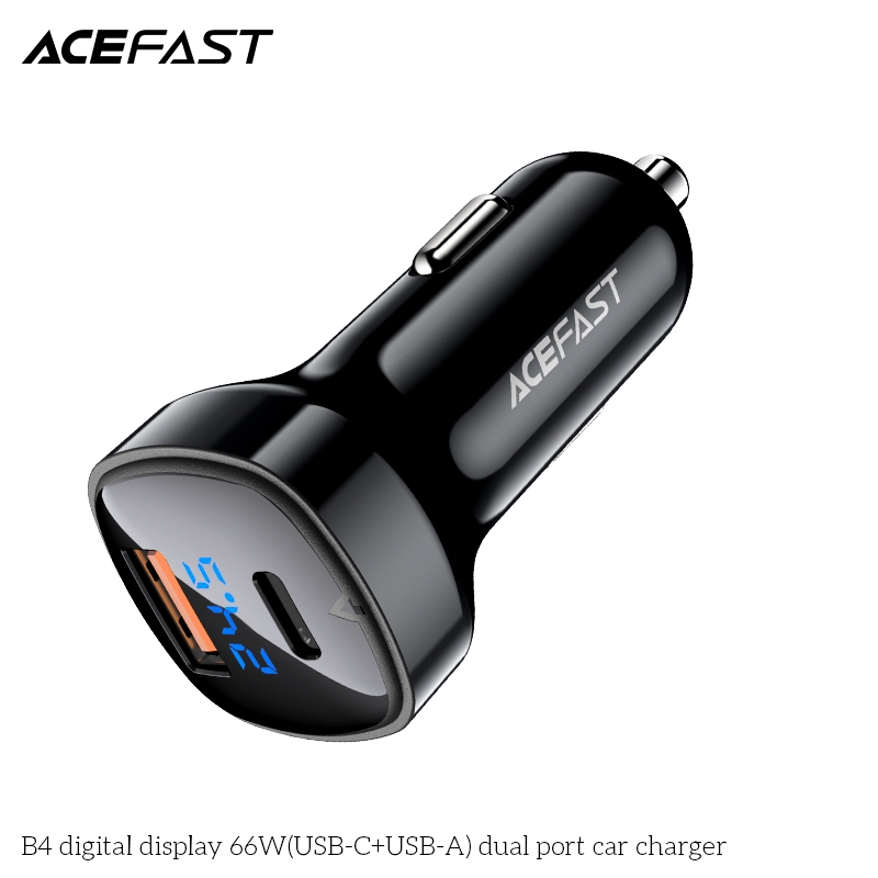 Sạc ô tô Acefast 66W 2 cổng USB-C + USB-A - B4 Hàng chính hãng Acefast