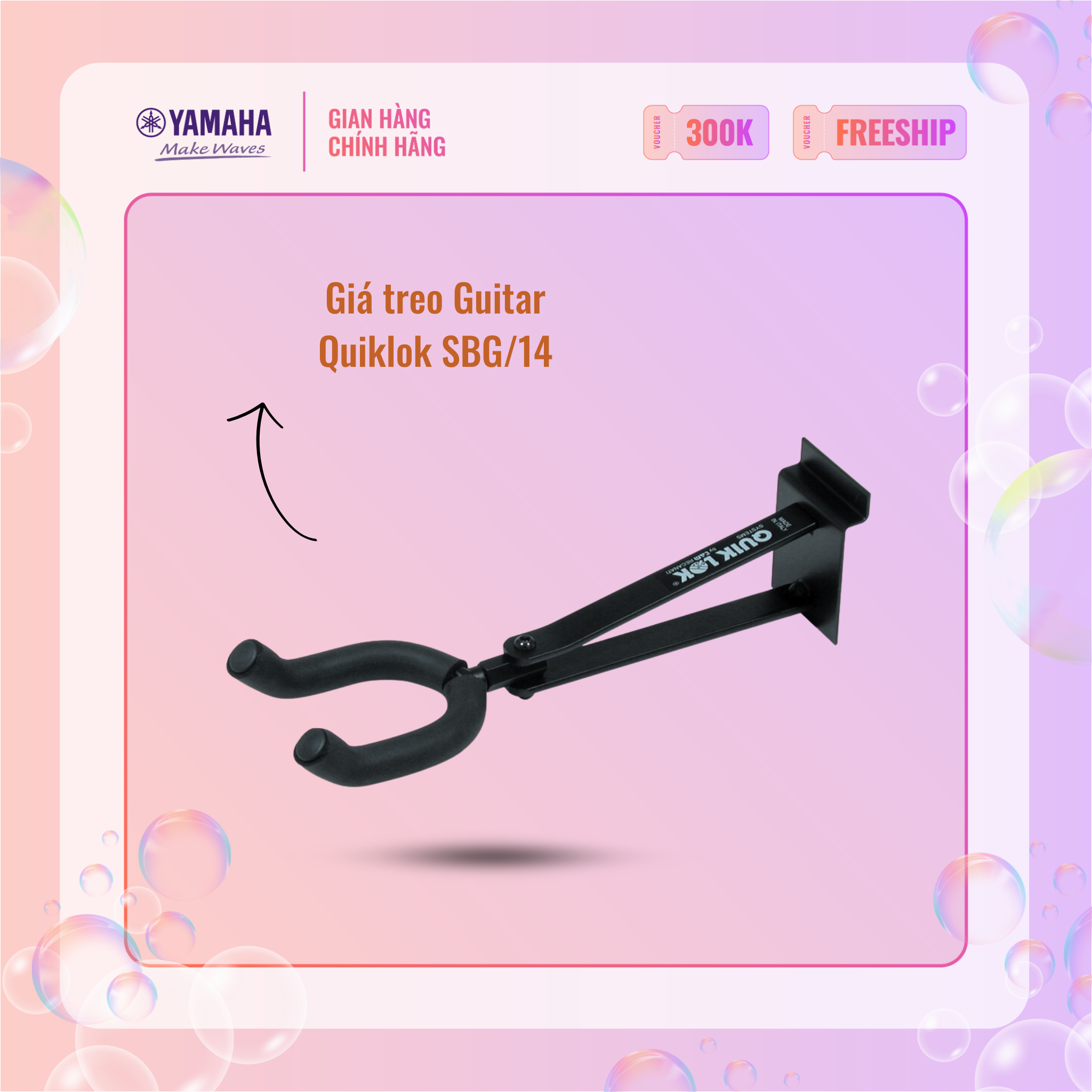 Giá treo Guitar QUIK LOK (loại trượt) SBG/14