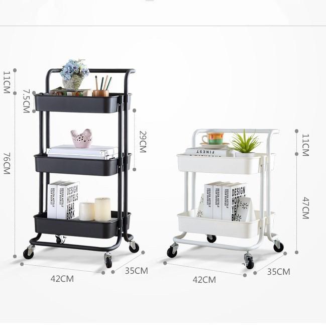 Kệ đa năng 3 tầng có bánh xe siêu nhẹ