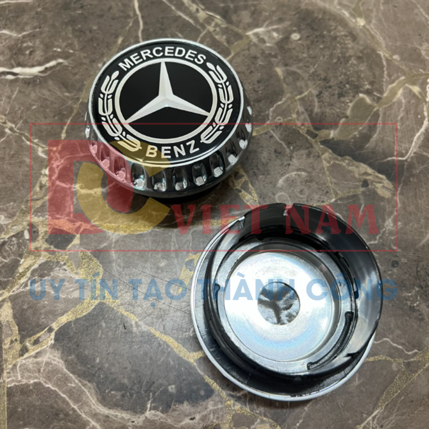 Logo chụp mâm, ốp lazang bánh xe ô tô Mercedes và Maybach WH3 đường kính 65mm