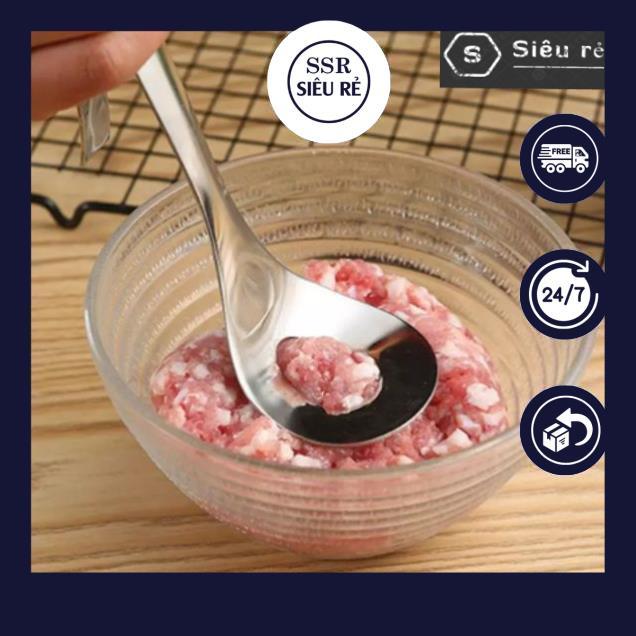 Muỗng Thìa Inox Tạo Làm Thịt Viên Cá Viên Chia Thịt Viên Nhanh Tiện Dụng