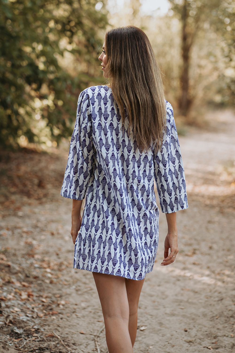 Đầm Xẻ Tà Thêu Cotton Isla Bonita